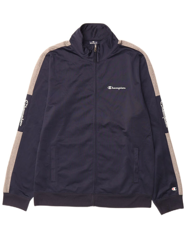Champion Veste de survêtement graphique pour homme XL Bleu marine Colourblock