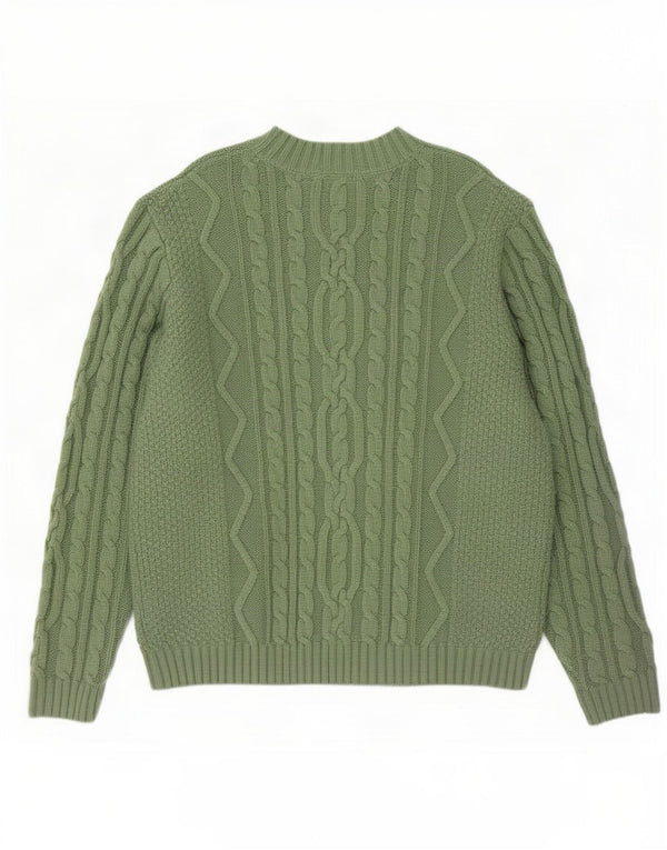 Asos Pull Col Rond XL Vert Acrylique Homme