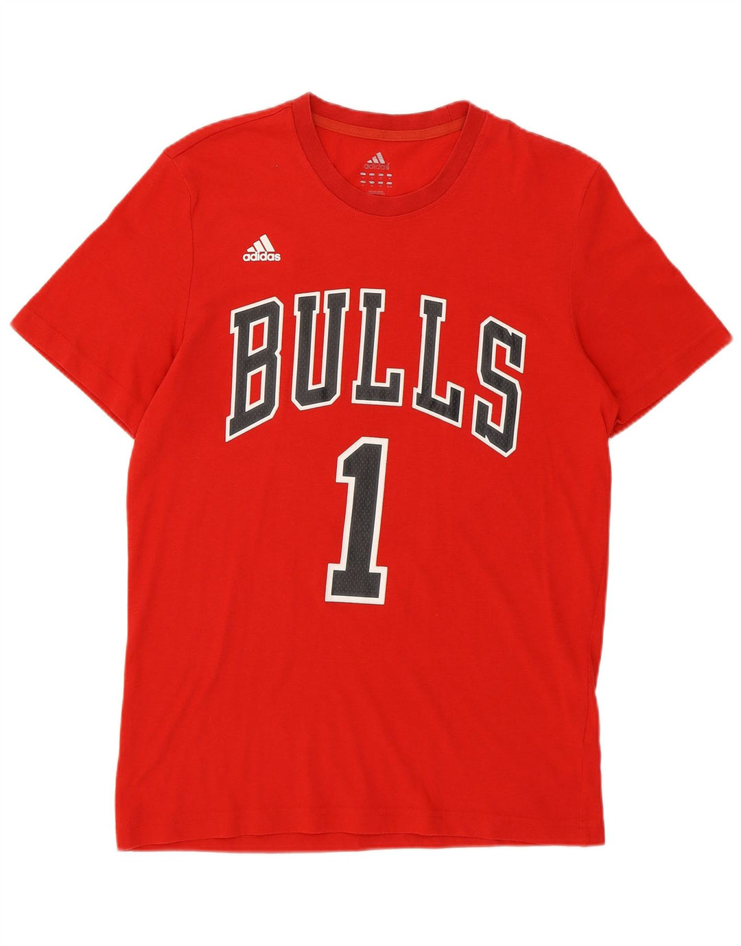 Adidas Homme Bulls Graphic T-Shirt Top Rouge Moyen Polyester