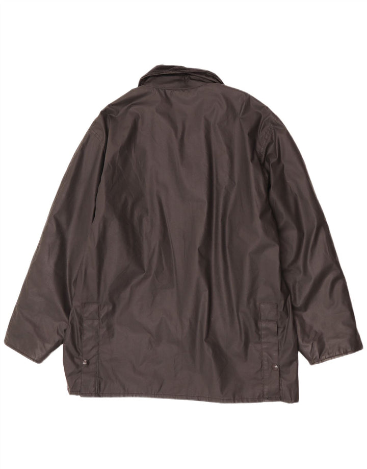veste en coton ciré vintage pour hommes UK 38 Noir moyen