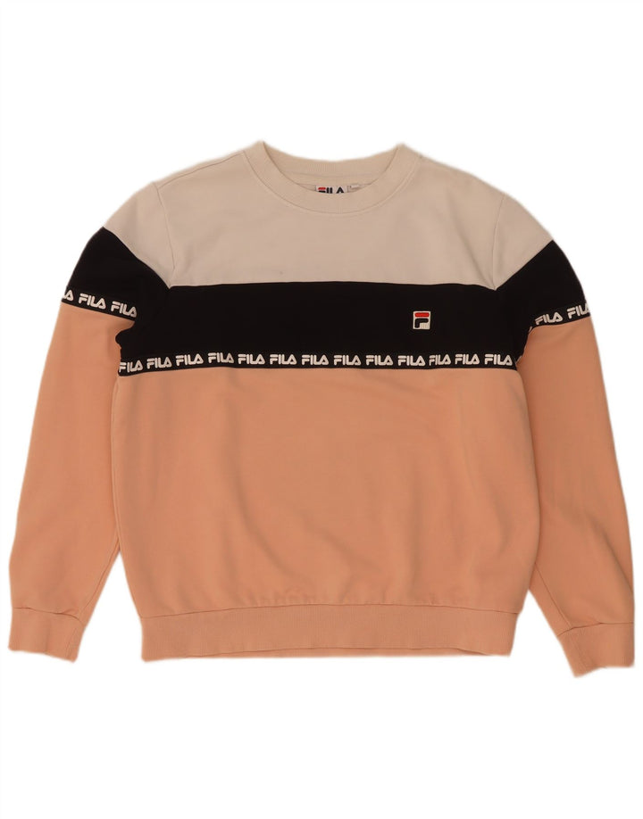 Fila Sweat-shirt graphique pour femme UK 14 Medium Multicolore