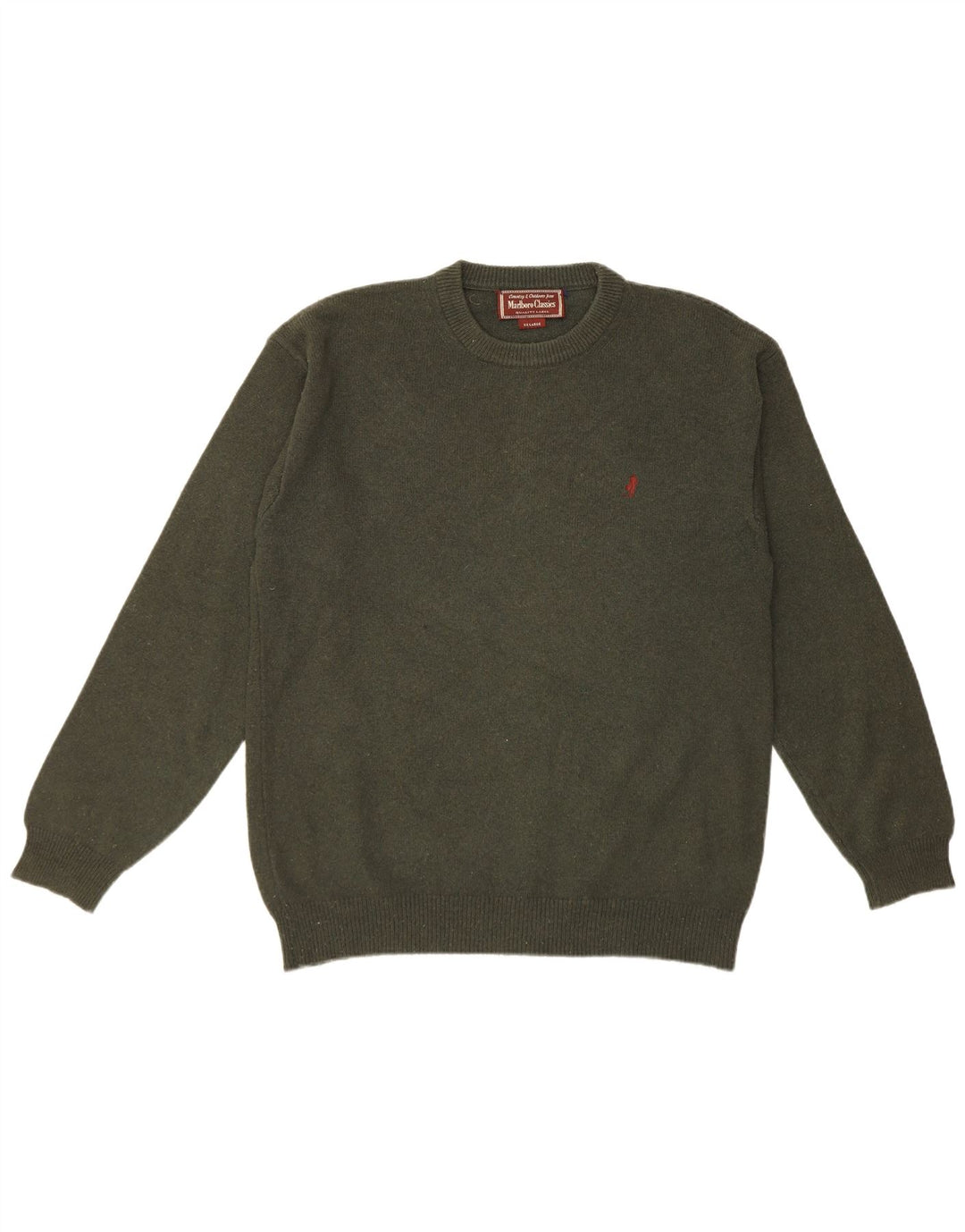 Marlboro Classics Pull à col rond pour homme 2XL Kaki