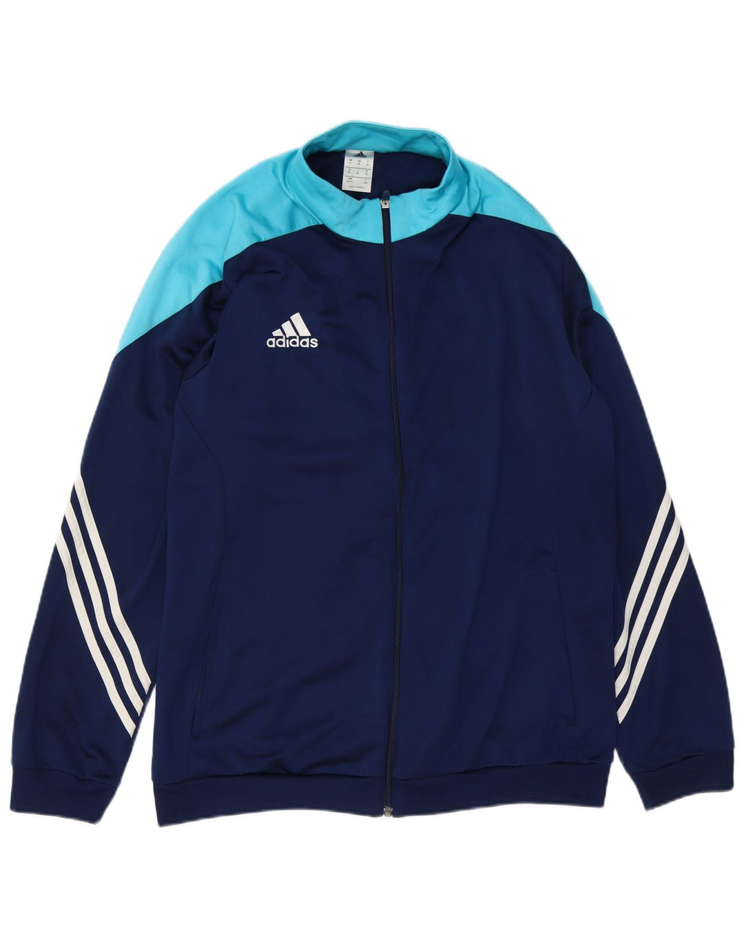 ADIDAS Veste de survêtement pour homme XL Bleu marine Colorblock Polyester