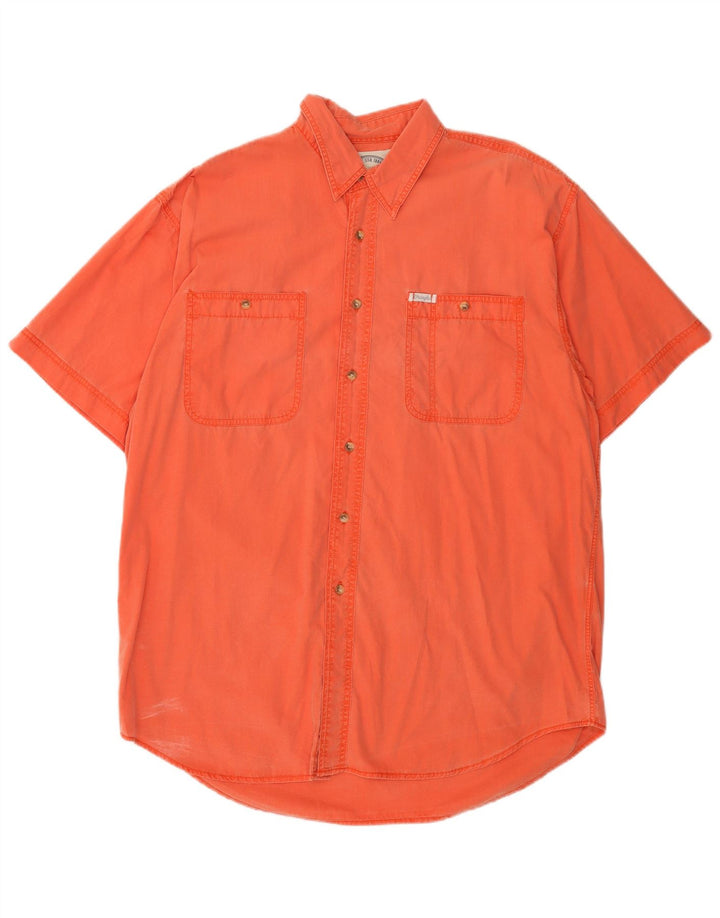 Wrangler Chemise à manches courtes pour homme XL Orange Coton