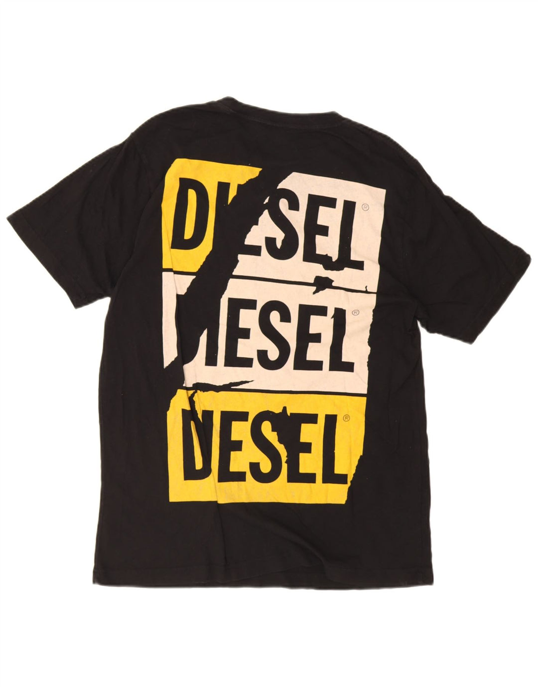 Diesel T-Shirt Graphique Homme Noir Moyen