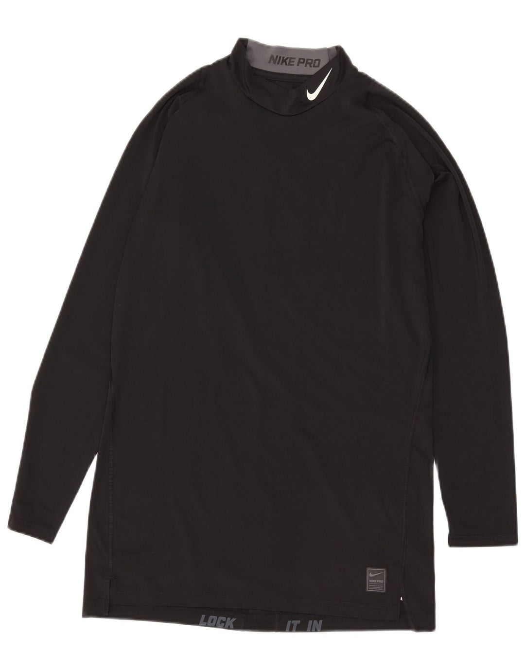 Nike Haut de compression graphique à manches longues pour homme 2XL Noir Polyester