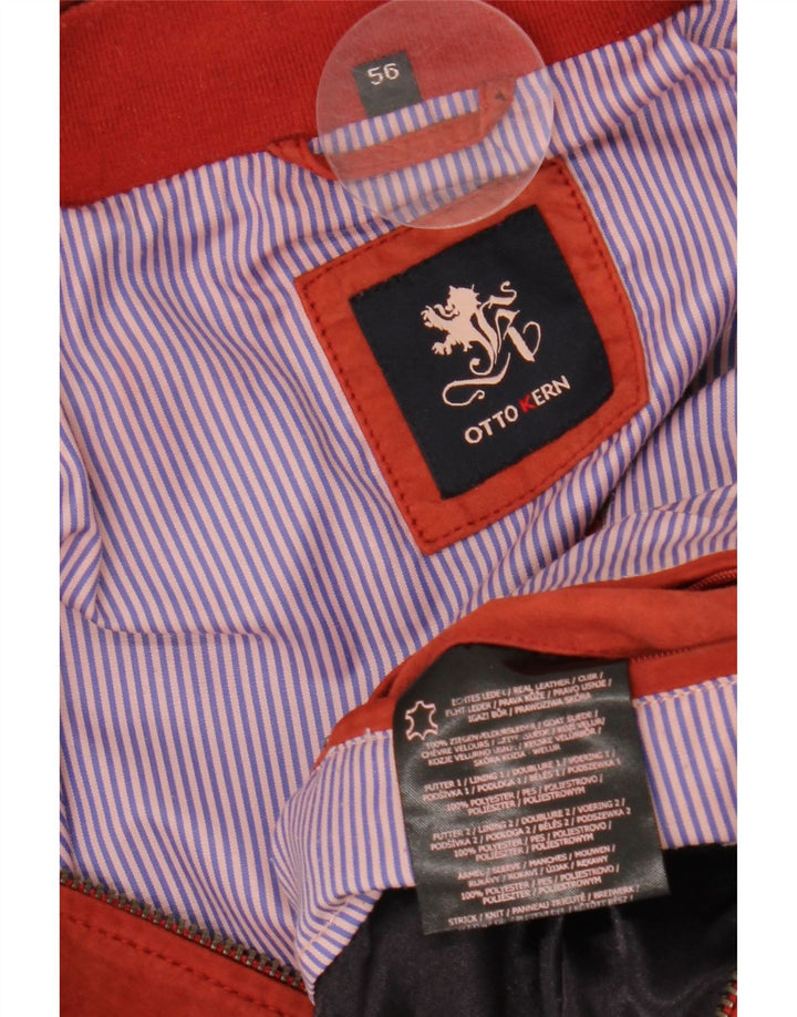 OTTO KERN Blouson Bomber en Daim Homme IT 56 3XL Cuir Rouge