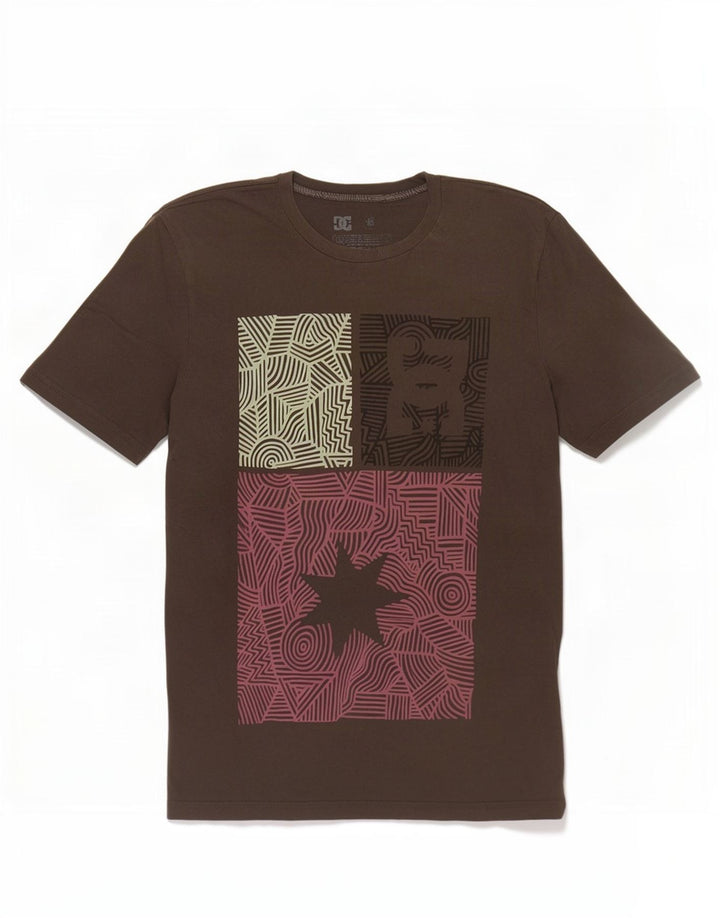 DC T-Shirt Graphique Homme Grand Gris Coton