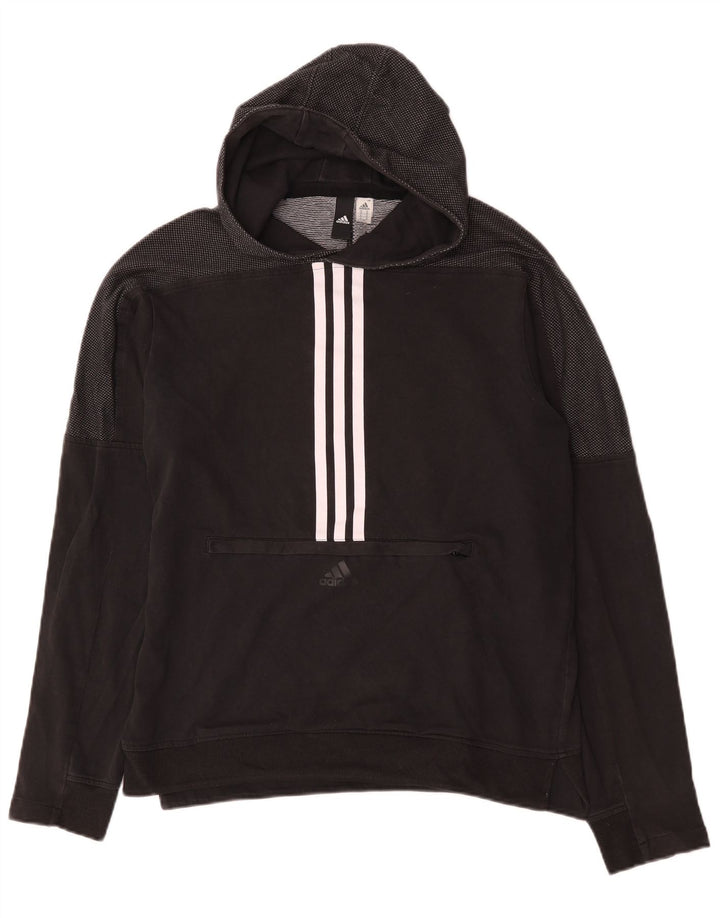 Adidas Pull à capuche pour homme en coton noir moyen