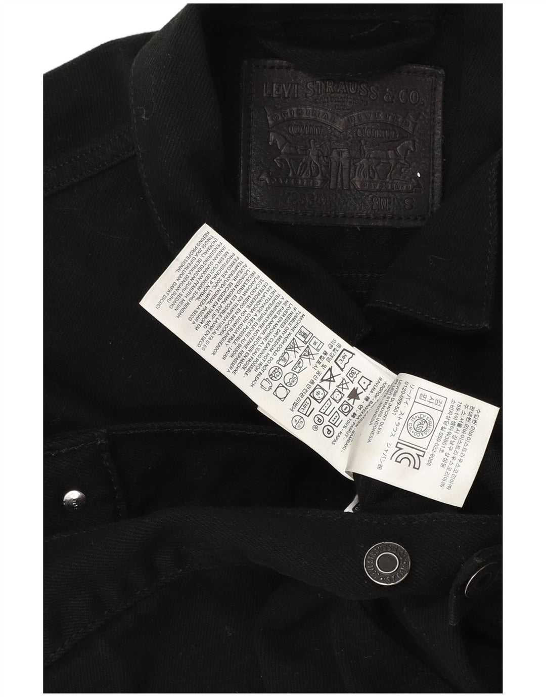Levi's Veste en jean homme UK 36 Small Noir Coton