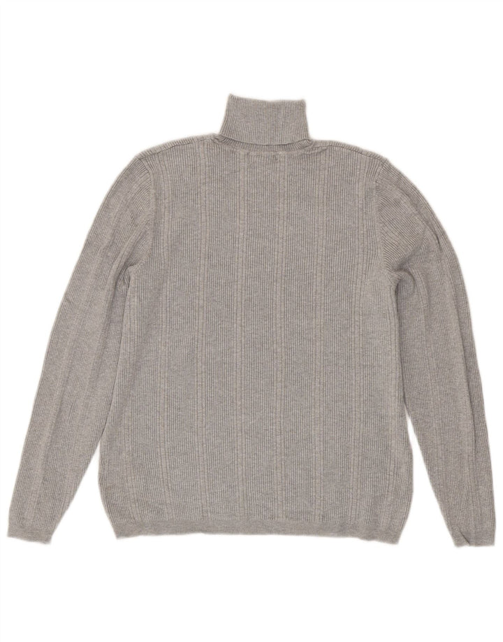 Marks & Spencer Pull col roulé pour femme UK 18 XL Gris Viscose