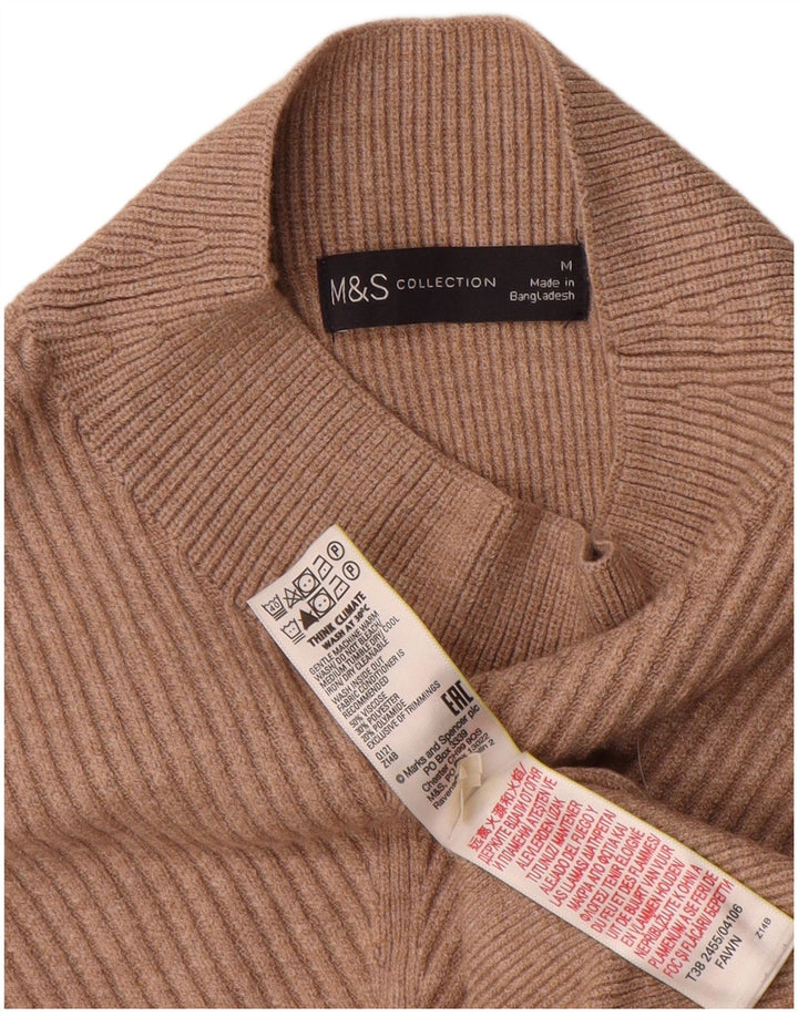 Marks & Spencer Pull à col roulé pour femme UK 14 Marron moyen