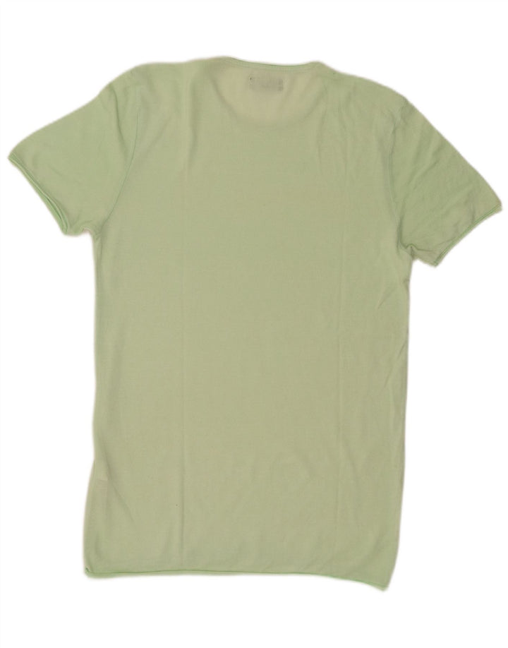 Zara Homme T-Shirt Top Vert Moyen Coton