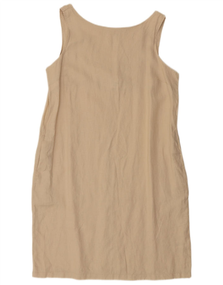 Next Robe droite sans manches pour femme UK 44 Grand lin beige