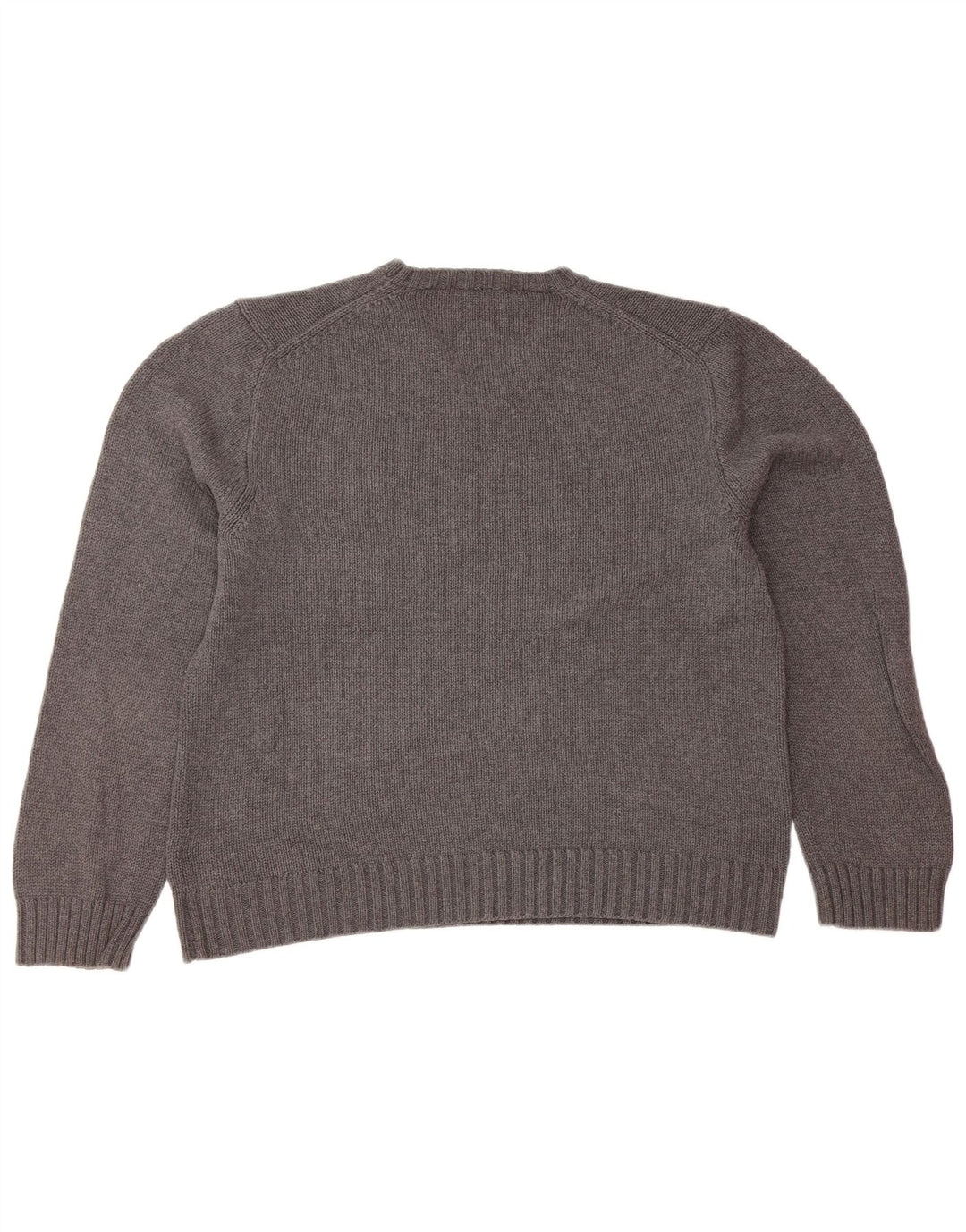 J. CREW Pull surdimensionné à col en V pour femme UK 10 Petit coton gris