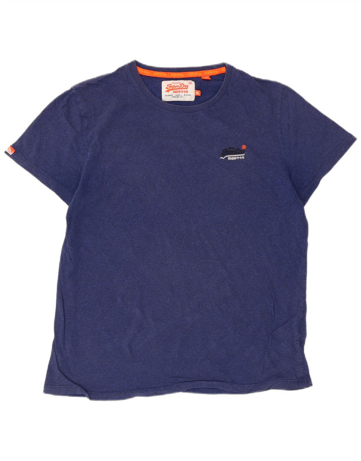 Superdry T-Shirt Homme Top XL Bleu Marine Coton