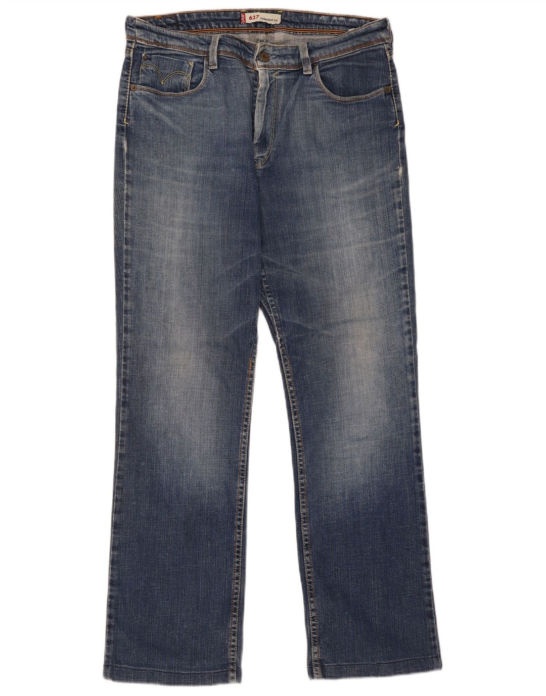 Levi's Jean Droit 627 Femme W34 L30 Bleu Coton