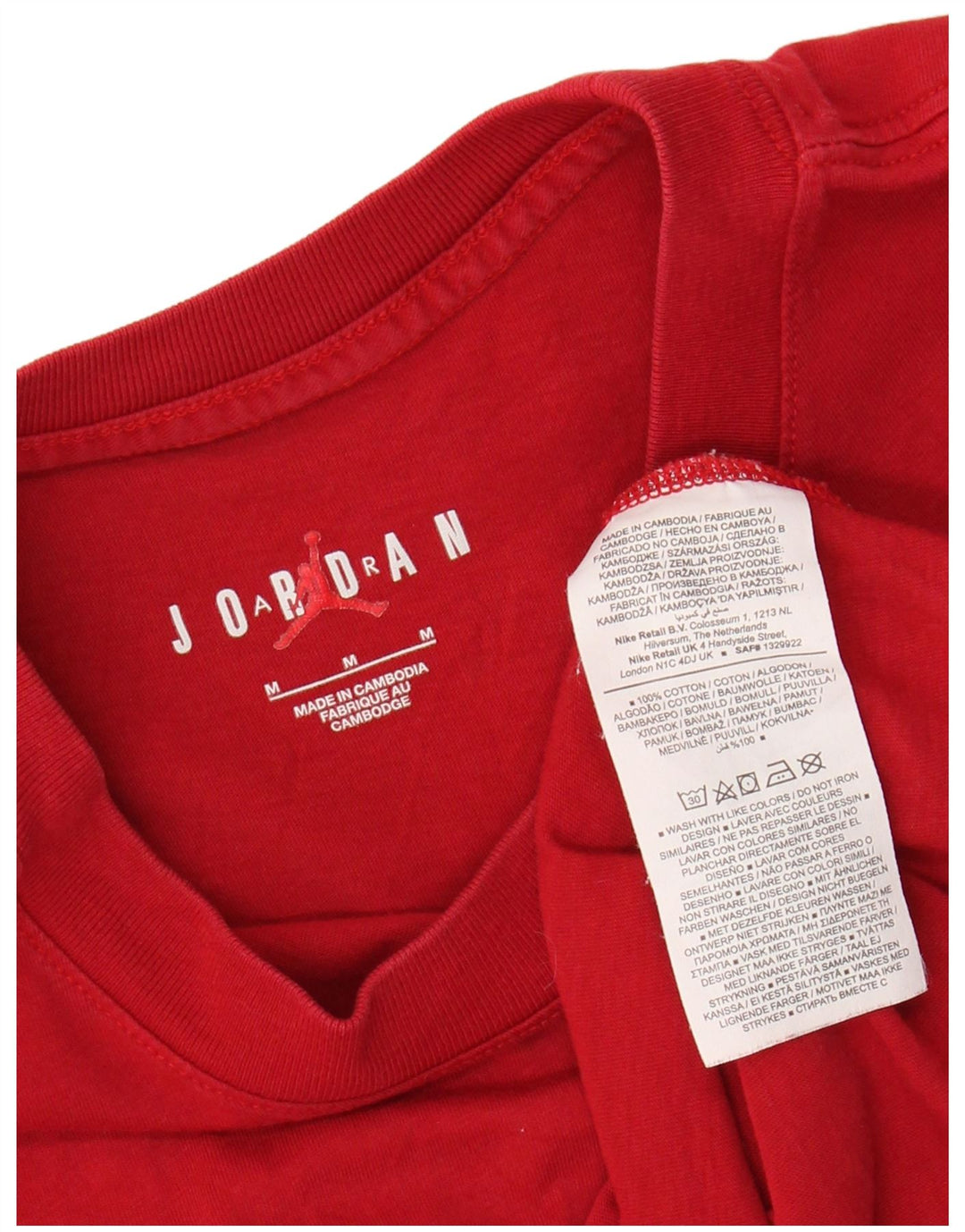 JORDAN T-shirt graphique pour hommes en coton rouge moyen
