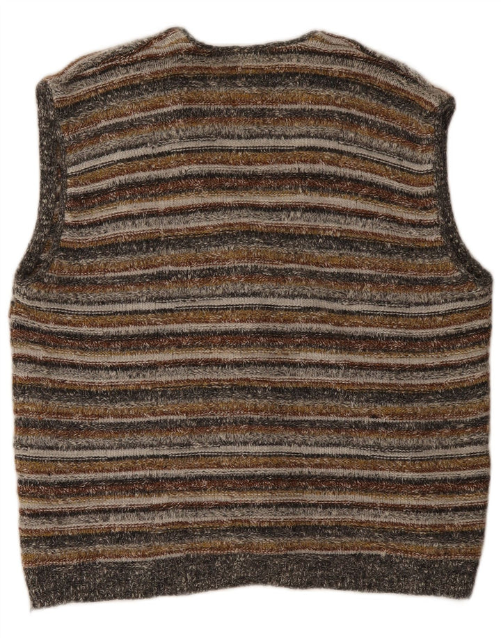 St. Bernard Cardigan sans manches pour homme à rayures multicolores