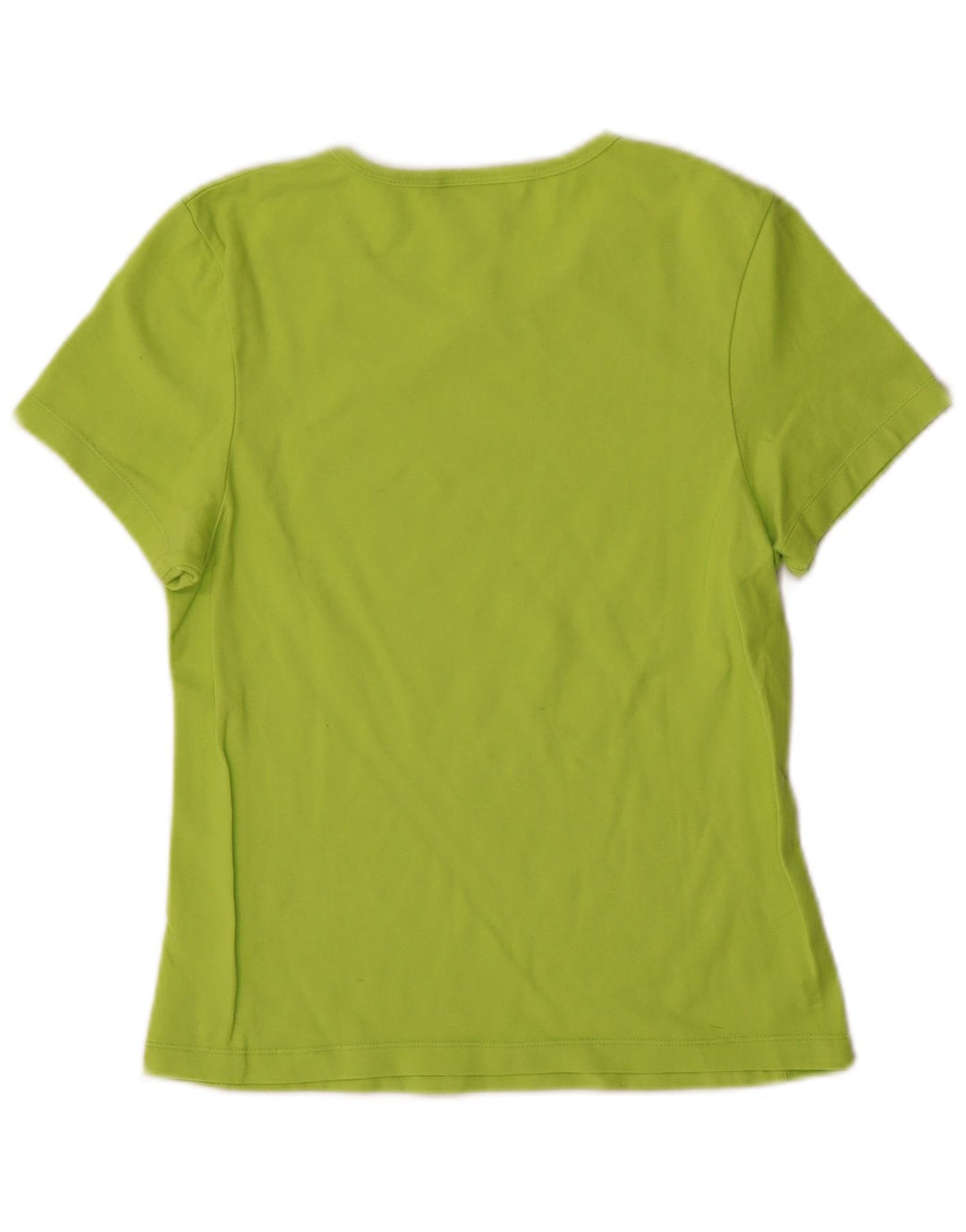 Champion T-Shirt Femme Top UK 14 Large Vert Polyester