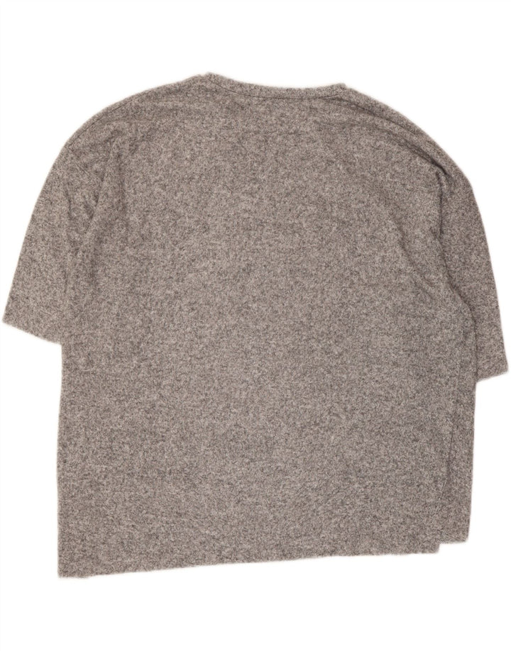 Zara T-shirt surdimensionné pour femme UK 10 Petit gris moucheté