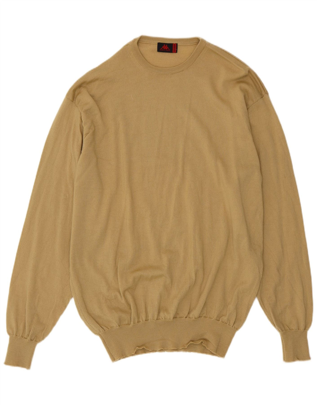 Kappa Pull col rond pour homme en laine vierge beige 2XL