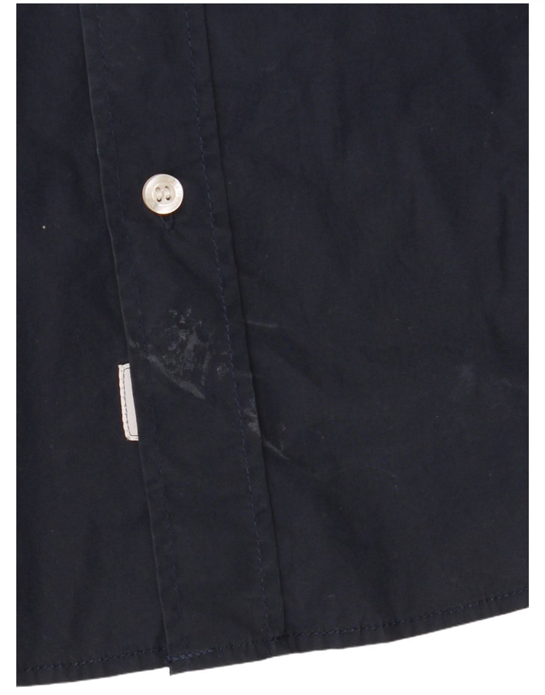 Blauer Chemise Militaire Homme Large Bleu Marine Coton