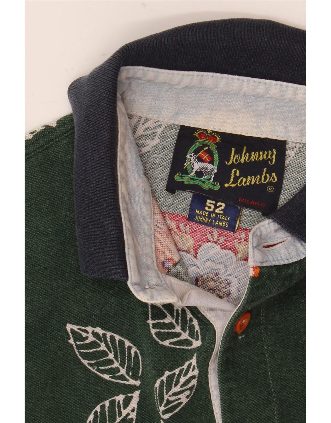 Johnny Lambs Polo Homme IT 52 Grand Vert Floral