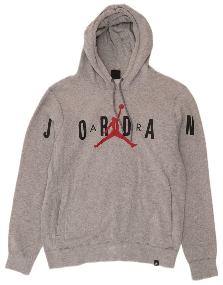 Jordan Pull à capuche graphique pour homme en coton moucheté gris moyen