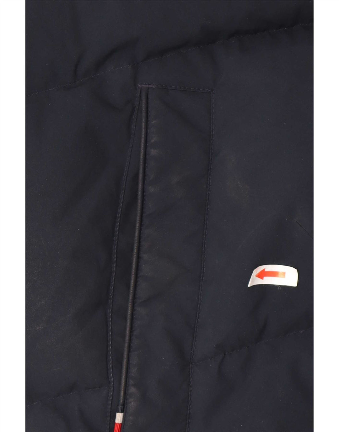 Tommy Hilfiger Veste matelassée à capuche pour homme UK 38 Bleu marine moyen Polyester