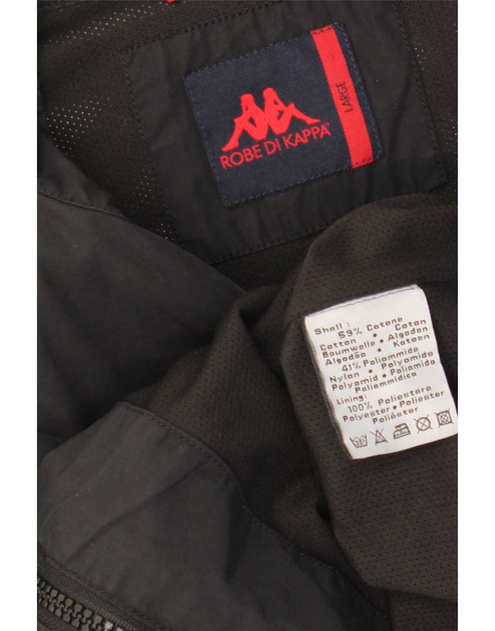 Kappa Veste utilitaire pour homme UK 40 Large Noir Coton