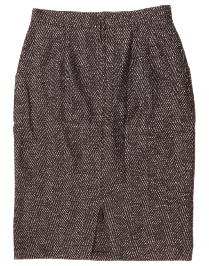 jupe crayon femme vintage W30 Chevron gris moyen