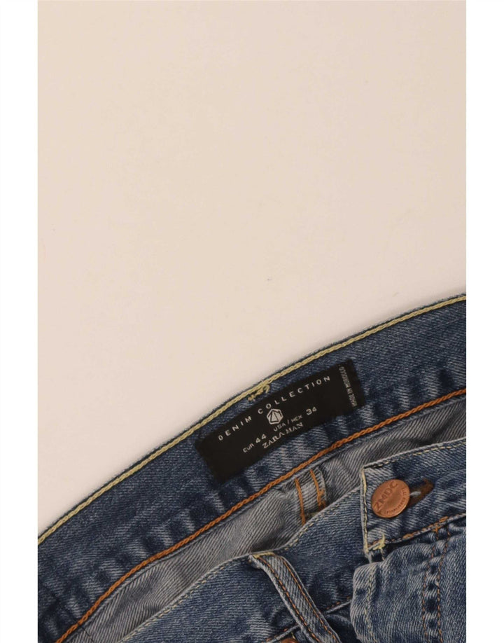 Zara Jean droit pour homme EU 44 Large W34 L29 Bleu