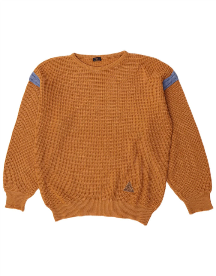 Claude De Pierre Pull col rond homme laine marron moyen