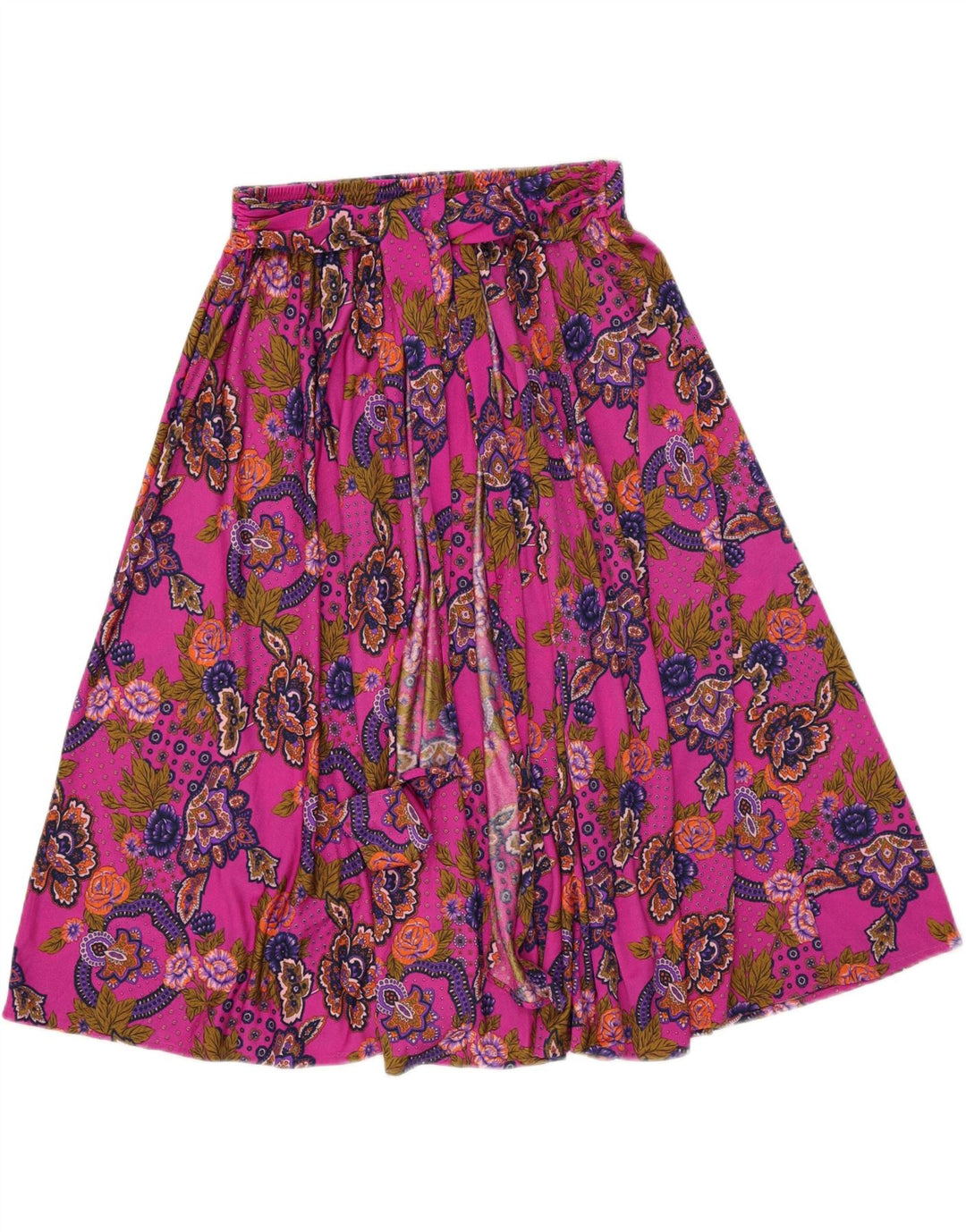 jupe évasée femme vintage W34 Grand Paisley Rose