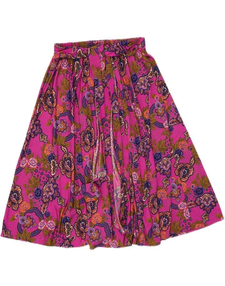 jupe évasée femme vintage W34 Grand Paisley Rose