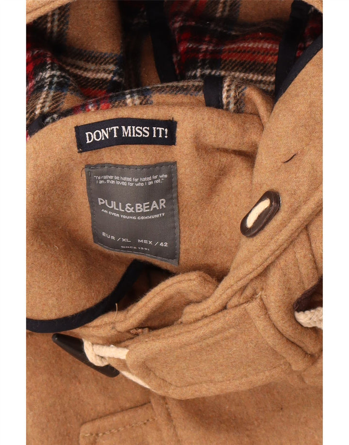 Pull & Bear Duffle-coat à capuche pour homme UK 42 XL Beige Polyester