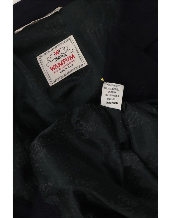 Wampum Veste Bomber Homme UK 42 XL Bleu Marine Viscose
