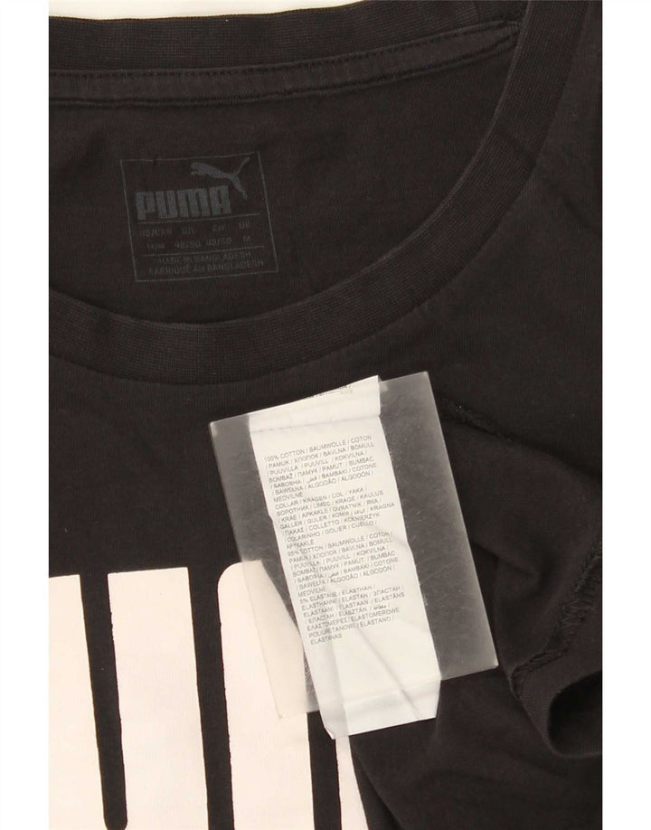 Puma T-Shirt Graphique Homme Noir Moyen Coton
