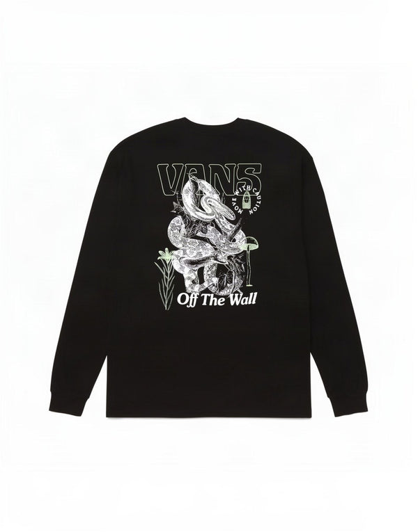 Vans Haut graphique coupe classique à manches longues pour homme en coton noir 2XL