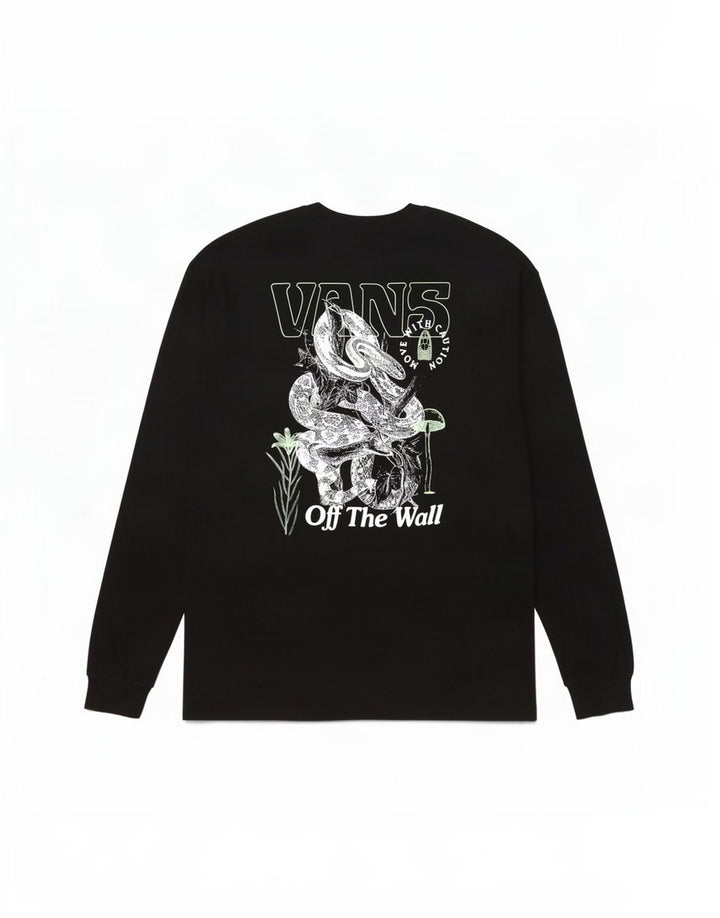 Vans Haut graphique coupe classique à manches longues pour homme en coton noir 2XL