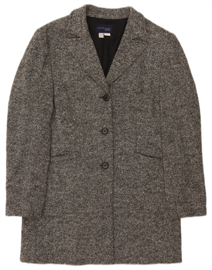 Zara Femme Manteau Oversize EU 38 Petite Laine Grise