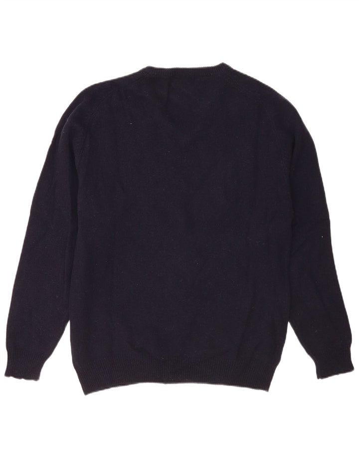 Kappa Pull Col V Homme Bleu Marine Moyen Laine d'Agneau