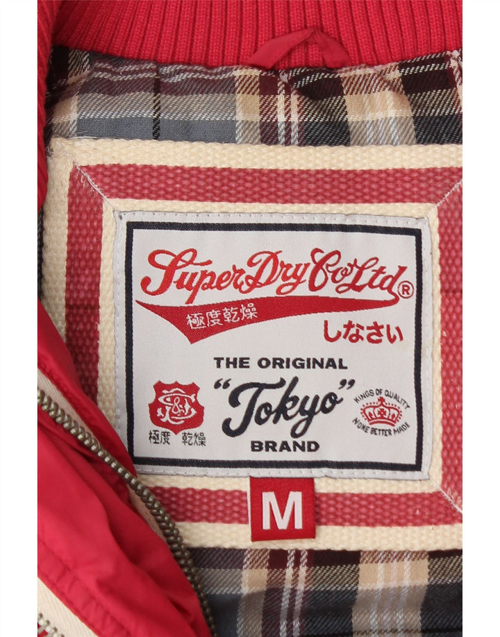 Superdry Gilet rembourré à capuche pour femme UK 14 Nylon rose moyen