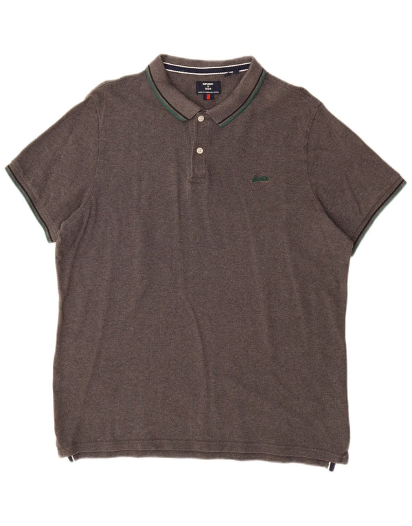 Superdry Polo Homme 2XL Gris Coton