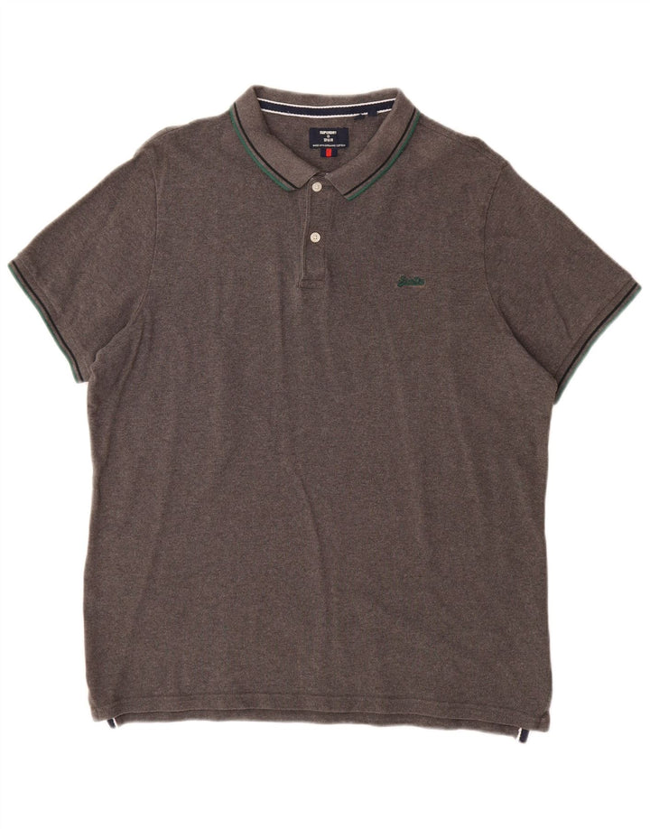 Superdry Polo Homme 2XL Gris Coton