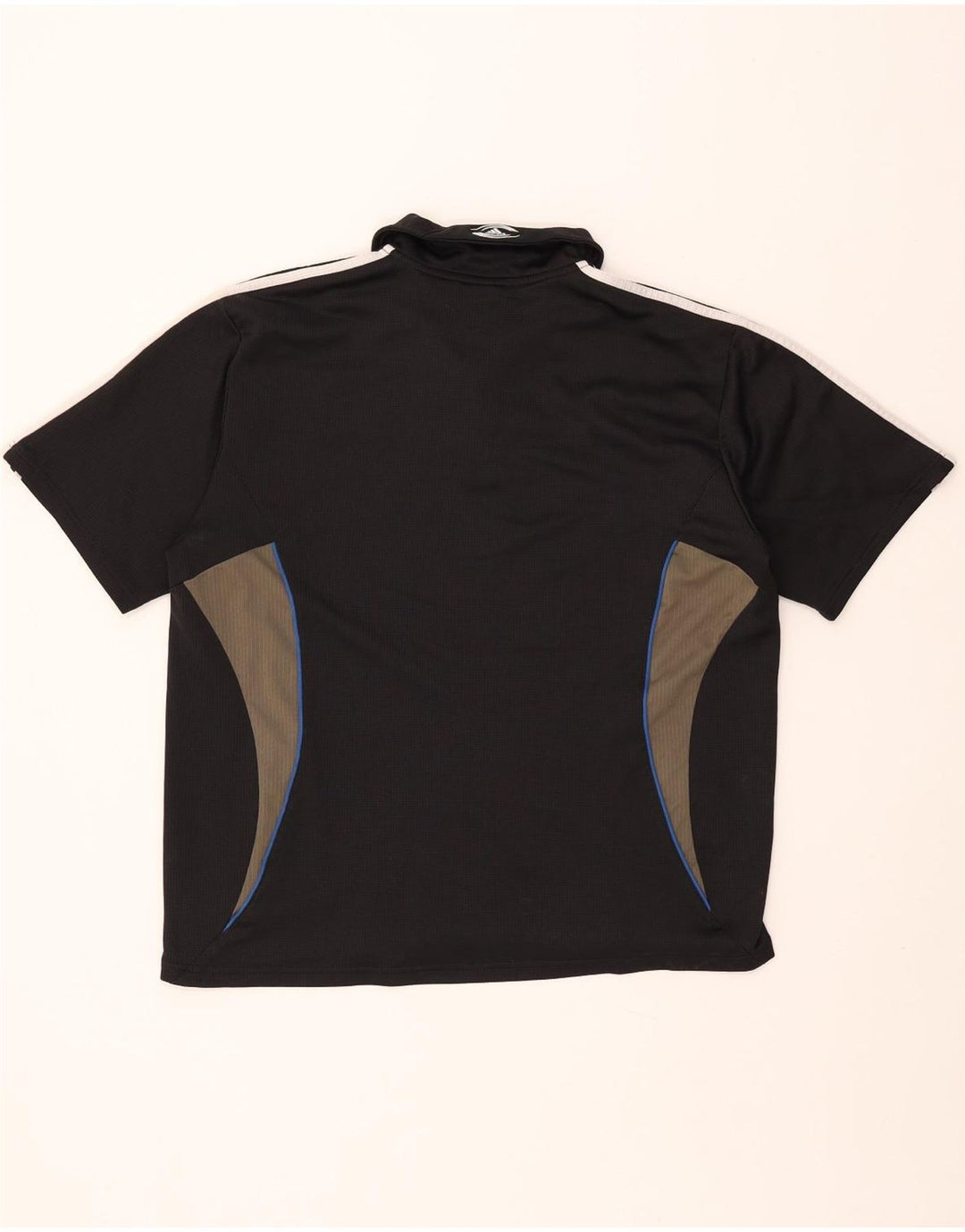 ADIDAS Polo néo-zélandais pour hommes UK 44/46 Large Black Colourblock