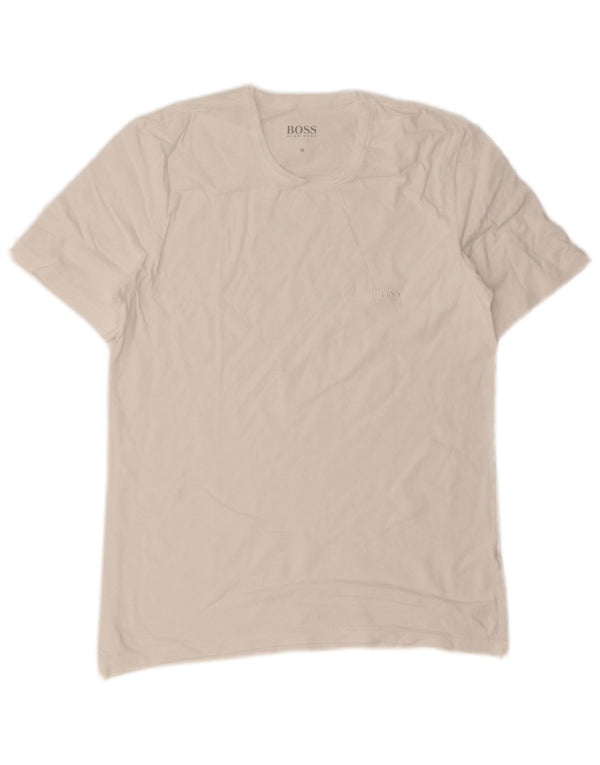 Hugo Boss Homme T-Shirt Haut Moyen Blanc