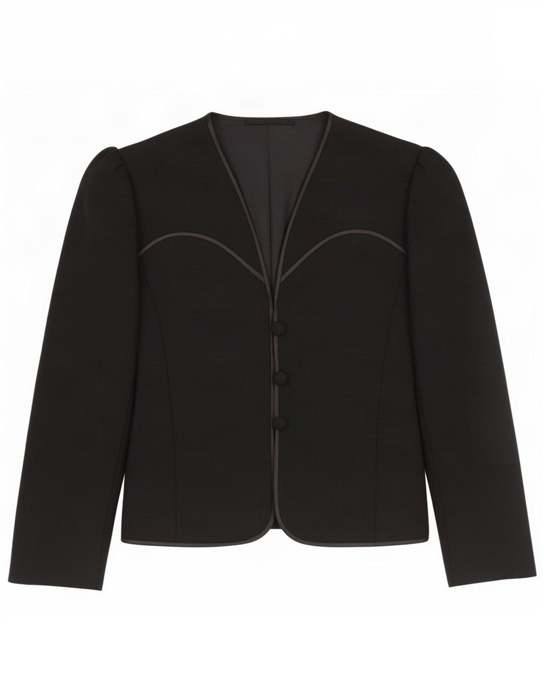 vintage Femme 4 Bouton Blazer Veste UK 12 Moyen Noir