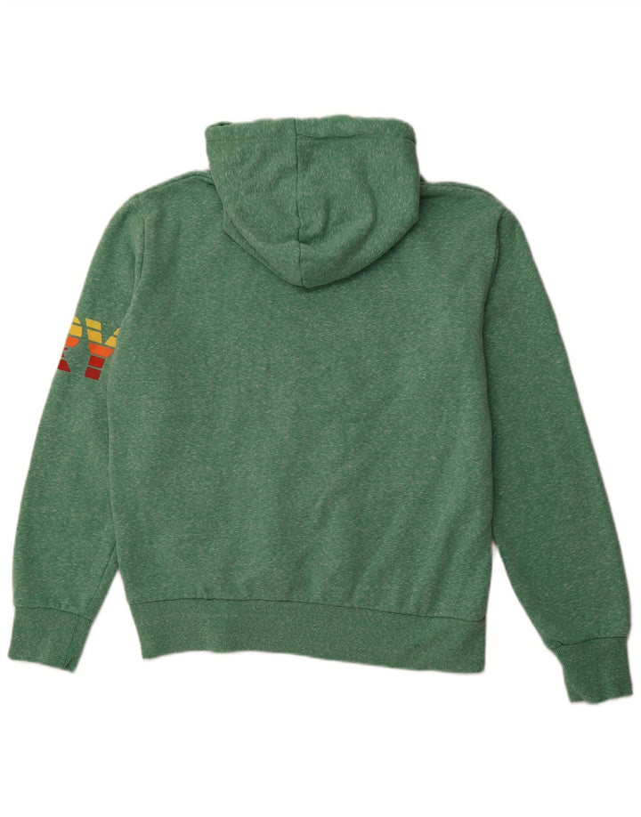 SUPERDRY Pull à capuche graphique pour homme XL en polyester moucheté vert